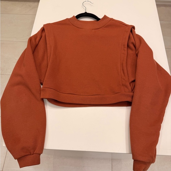 ALO Yoga nutmeg/Rust crop Sweatshirt and high waisted leggings XS - Picture 4 of 4